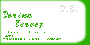 dorina berecz business card